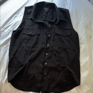 Ann Taylor Sleeveless Essential Black Blouse